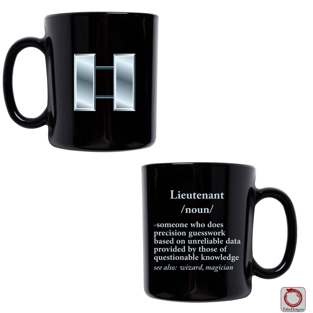 US Navy Lieutenant Silver Insignia Coffee Mug Gift - Lieutenant Naval ...
