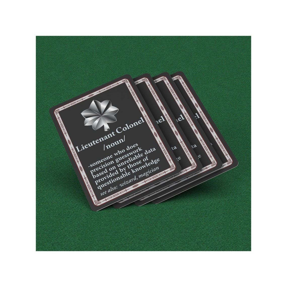 US Army Air Force Lieutenant Colonel Playing Cards, Retirement or ...