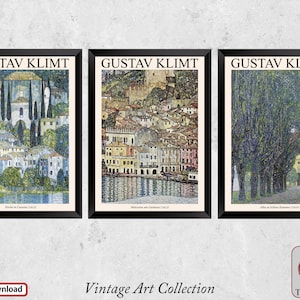 Gustav Klimt Print Set of 6, Gallery Wall Set, Klimt the