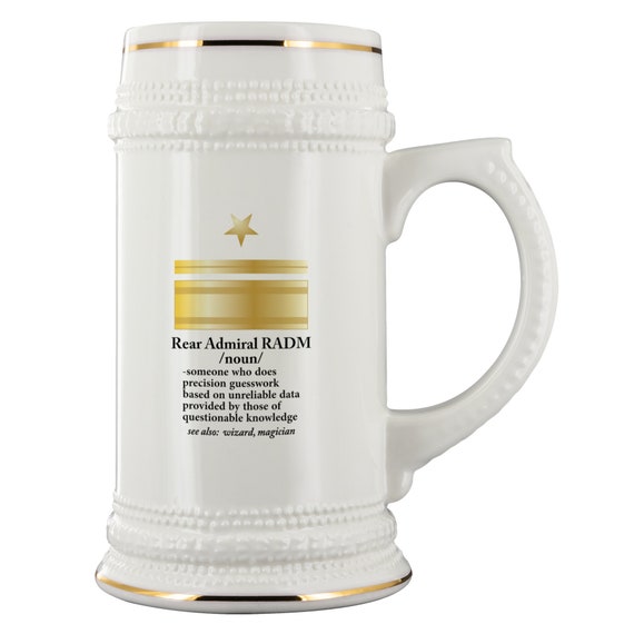 US Navy Rear Admiral RADM Coffee Mug Gift Naval Rear Admiral Promotion Gift  United States Navy Admiral Retirement Gift Admiral Veteran 