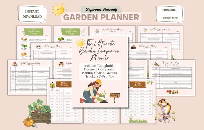 Garden Planner Printable – Companion Planting Chart, Seed Starting ...