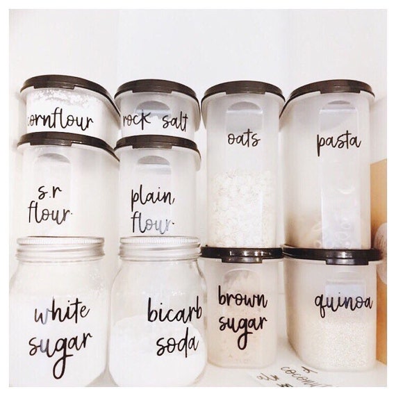 Pantry Labels Pantry Stickers Organization Vinyl Etsy