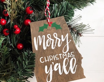 alabama christmas ornament merry christmas yall christmas in dixie home state ornament custom ornament wood state ornament - Christmas In Dixie alabama christmas ornament merry christmas yall christmas in dixie home state ornament custom ornament wood state ornament - Christmas In Dixie