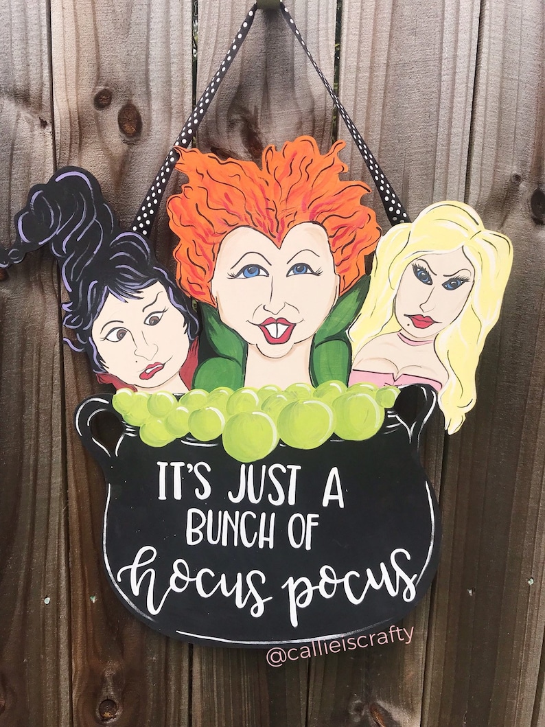 Hocus Pocus Halloween Door Hanger Sanderson Sisters Sign Etsy Denmark