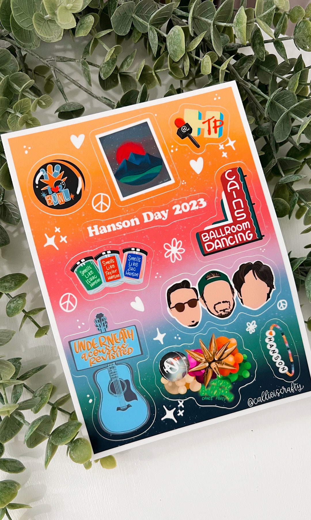 Ultimate Hanson Day Vinyl Sticker Sheet, Assorted Vinyl Stickers