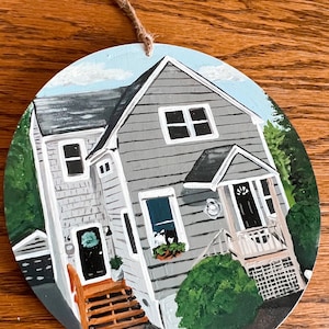 Custom House Ornament, New Home Ornament, Housewarming, Personalized House Painting, Mini House Portrait