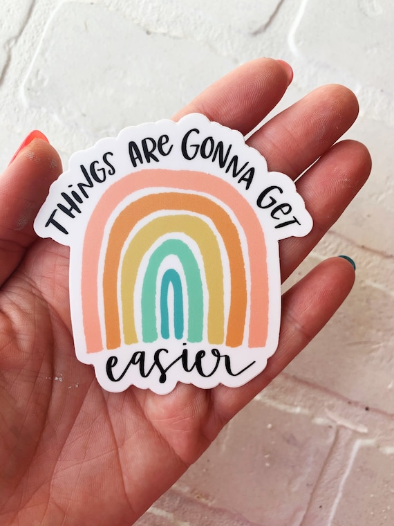Personalized Custom Name Sticker – Handlettered Rainbow Waterproof Vinyl Decal For Laptop, Water Bottle, Phone