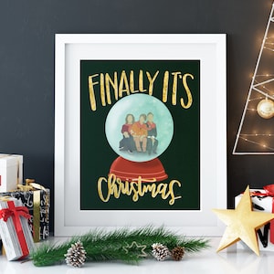 Hanson Fan Art Digital Print, Christmas Printable Art, Finally It&#39;s Christmas Lyric Print, Digital Print, Hanson Fan Gift