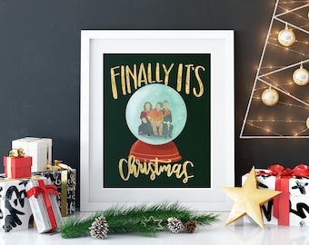 Hanson Fan Art Digital Print, Weihnachten druckbare Kunst, Endlich ist es Weihnachten Lyric Print, Digital Print, Hanson Fan Geschenk