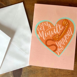 Carte de voeux pour fan Hanson, Vous ne pouvez pas avoir une minute sans vous, Carte vous manquez, Carte de voeux interurbain, Carte de voeux pour la génération Y