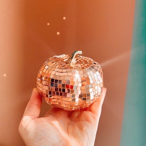 Disco ball pumpkin, mini pumpkin, retro pumpkin