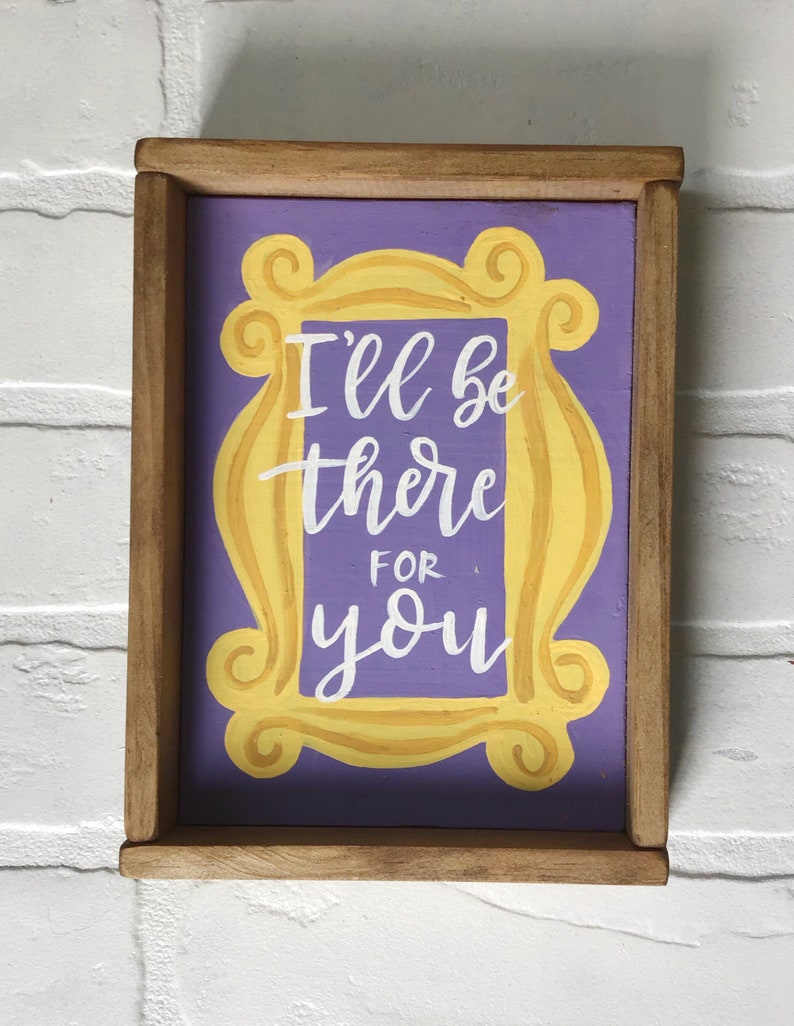 Friends tv show sitcom hanging photo picture wooden plaque sign gift idea