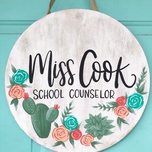Teacher Sign School Teacher Name Sign Gift For Teacher Classroom Teacher Sign School Sign Teacher Wall Decor Classroom Name Sign