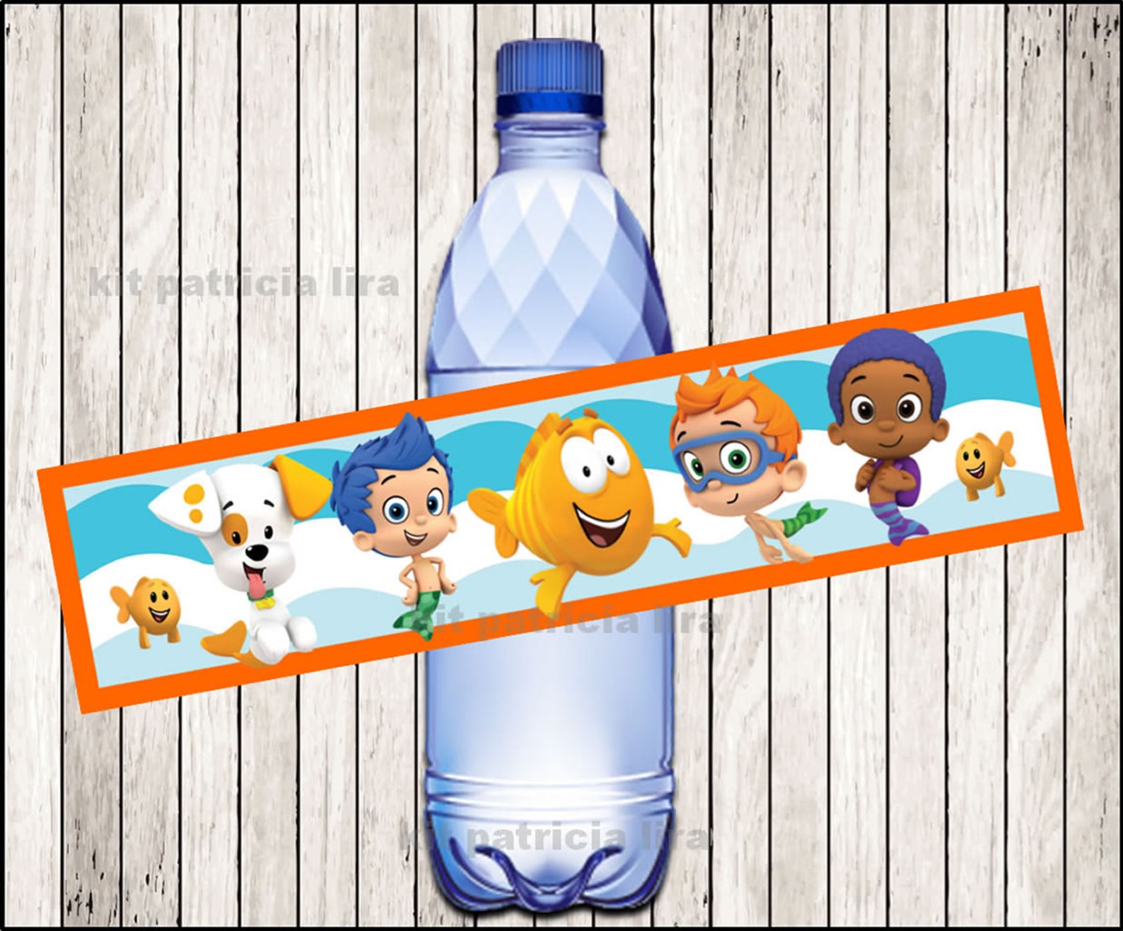 Bubble Guppies Party Water Labels Instant Download Bubble Etsy