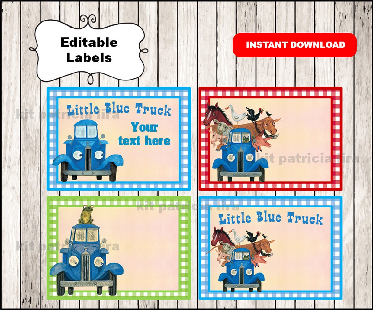 Little Blue Truck School label name label name tag sticker Etsy