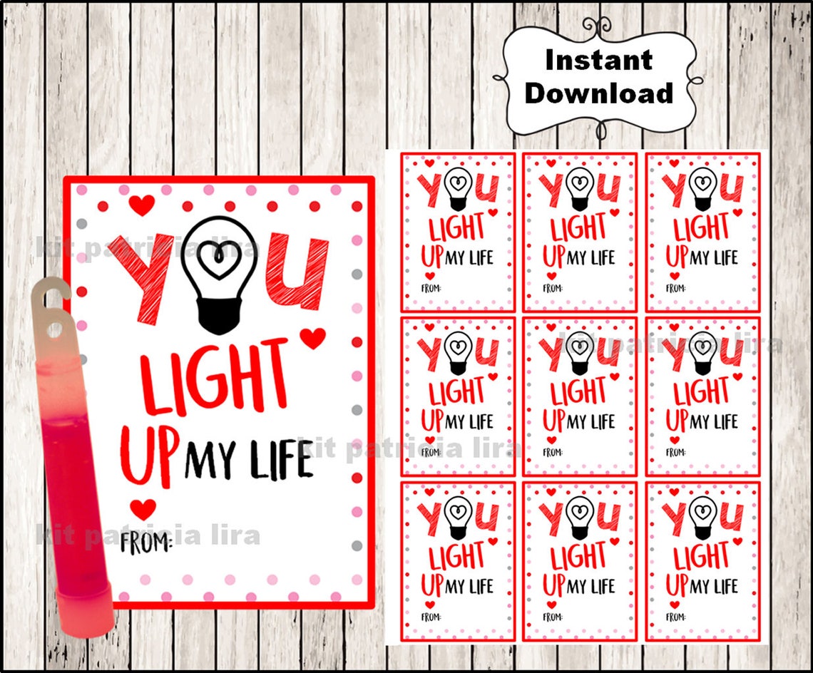 You Light Up My Life Valentine s Day Cards Etsy