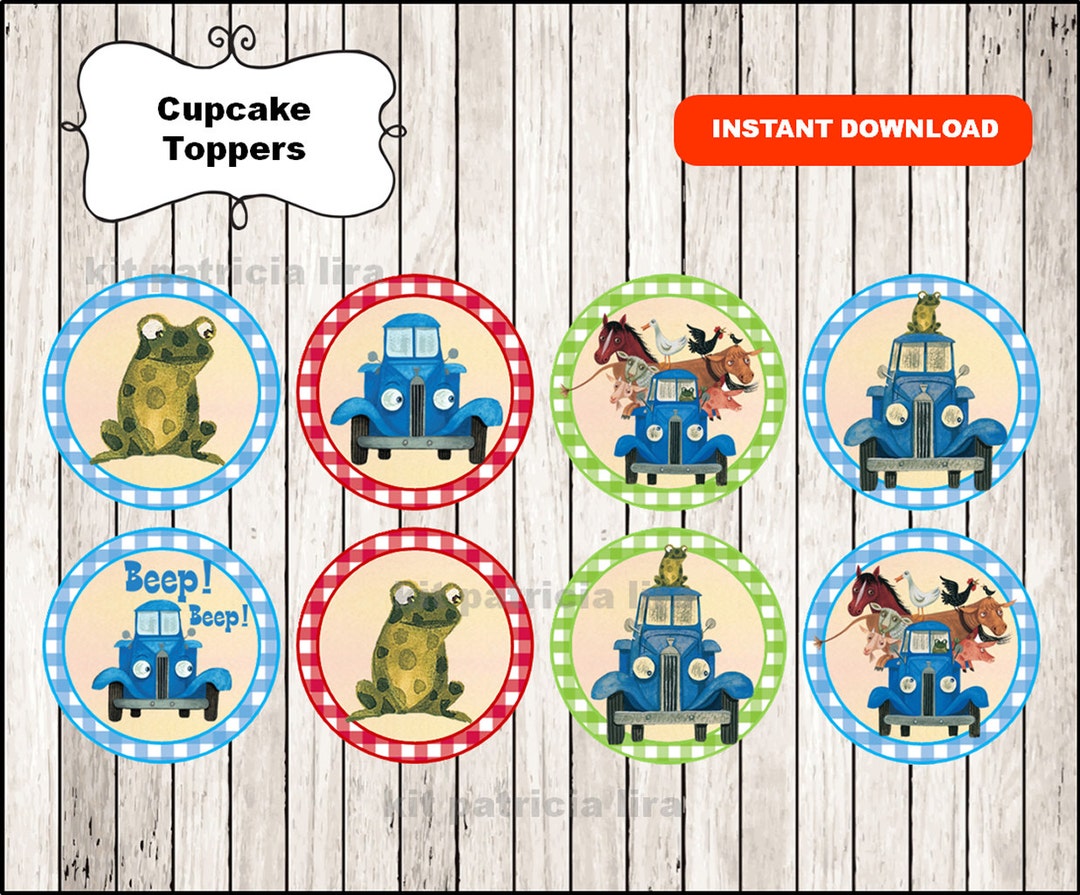 Free Little Blue Truck Printable Cupcake Toppers