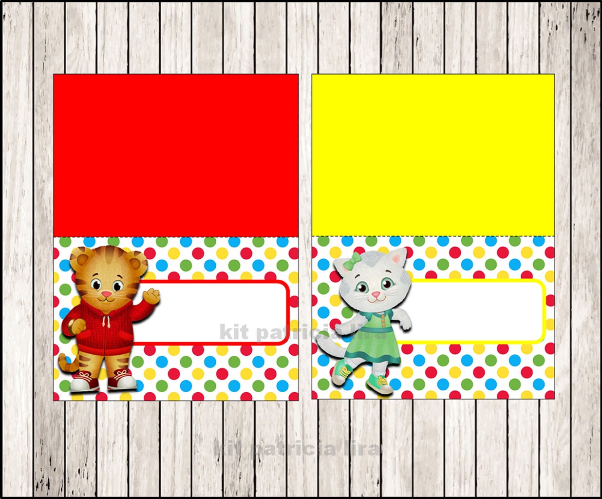 Daniel tigers food labels instant download Daniel tiger food | Etsy