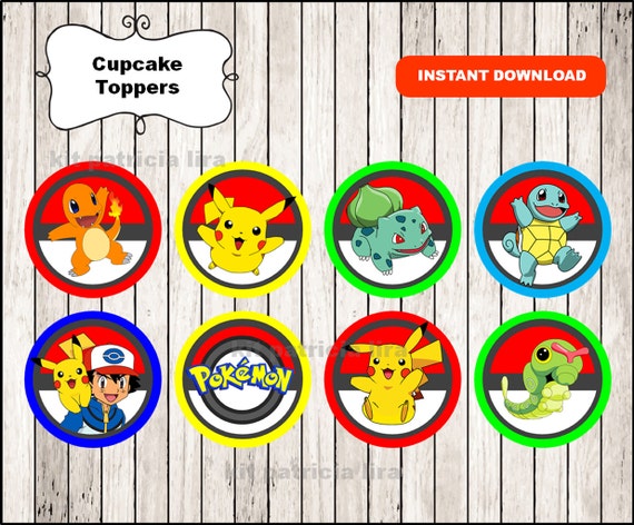 Pokemon toppers instantaneous down load , Pokemon cupcakes toppers labels, Printable Pokemon bash toppers photo relating to Pokemon Cupcake Toppers Printable called Pokemon toppers prompt obtain , Pokemon cupcakes toppers labels, Printable Pokemon social gathering toppers