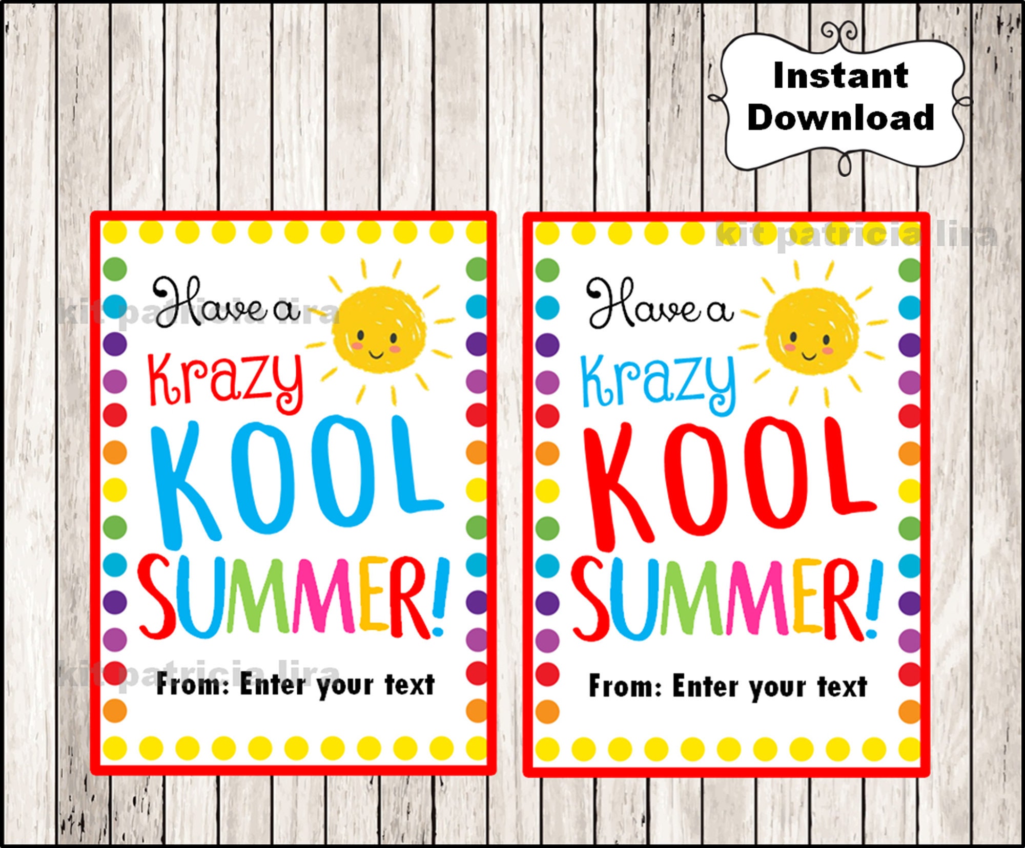 Hope You Have A Kool Summer End Of School Year Tags End Of Etsy
