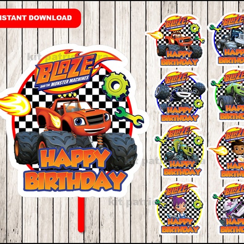 Blaze and the Monster Machines Printable Cards Tags Book - Etsy