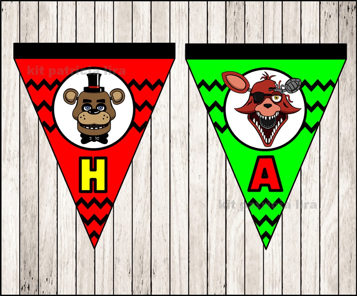 Five Nights at Freddys banner instant download Five Nights | Etsy