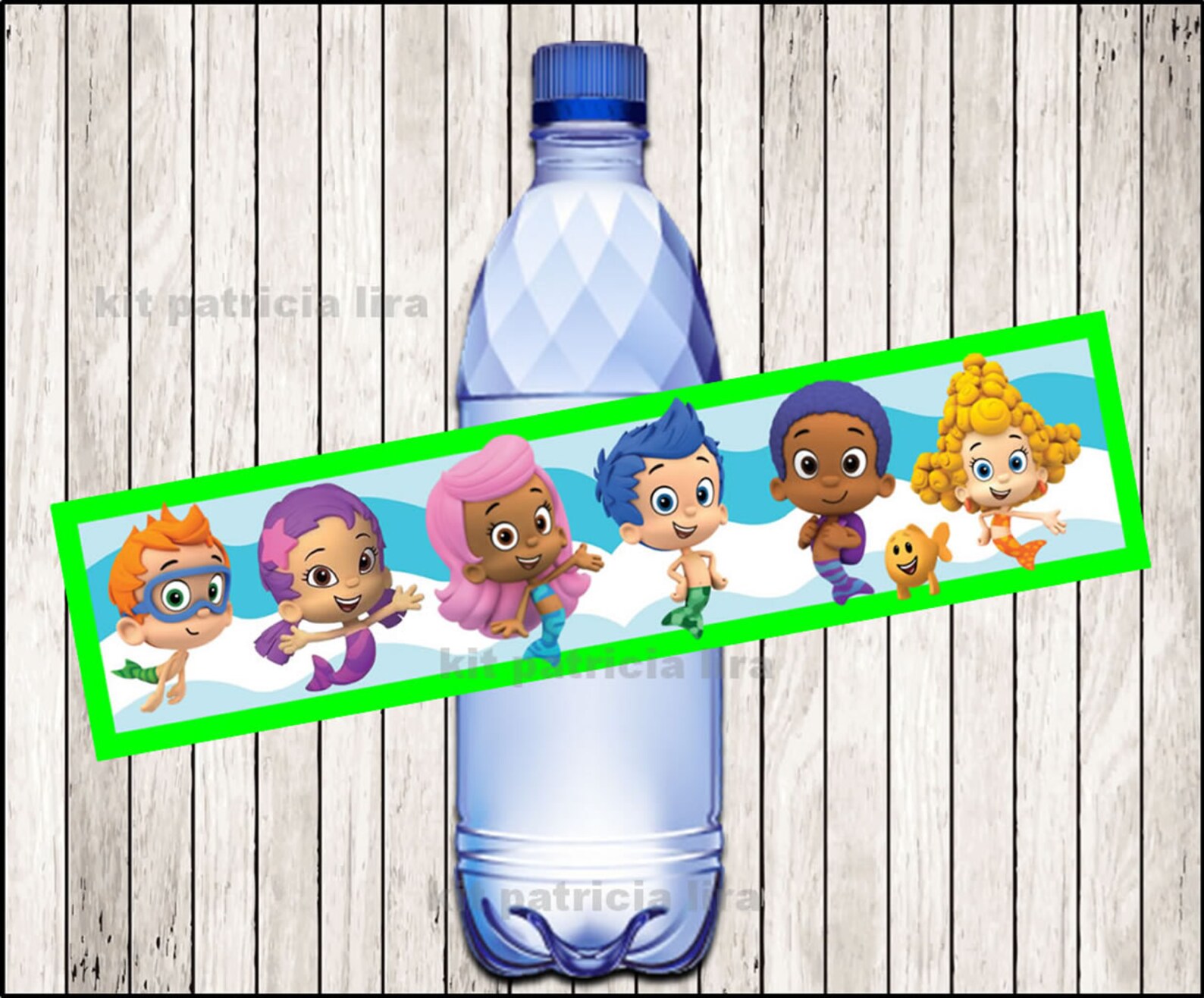 Bubble Guppies Party Water Labels Instant Download Bubble Etsy