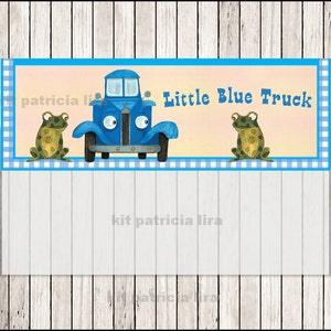 Little Blue Truck bags toppers instant download , Little Blue Truck treat bags toppers, Printable Little Blue Truck party bags toppers image 3