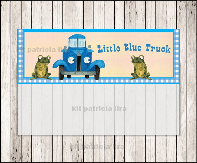 Little Blue Truck bags toppers instant download , Little Blue Truck treat bags toppers, Printable Little Blue Truck party bags toppers image 3