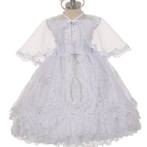 virgin mary baptism dress