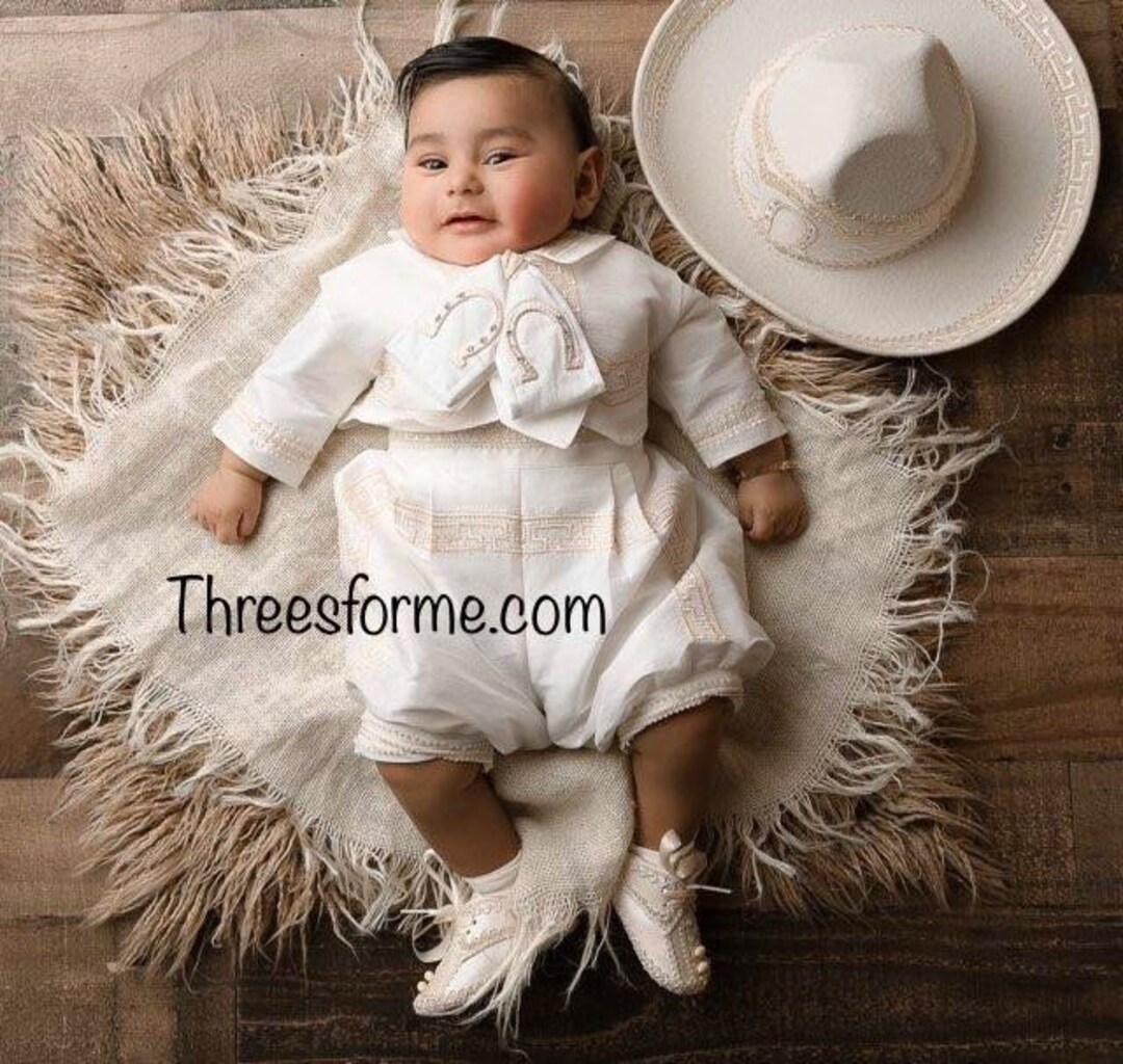 Trend fashion products White Boys Baptism Christening Outfit Charro
