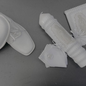 Boy shoes- classic white shoes for boy- Christening boy shoes - baptism boy shoes image 4