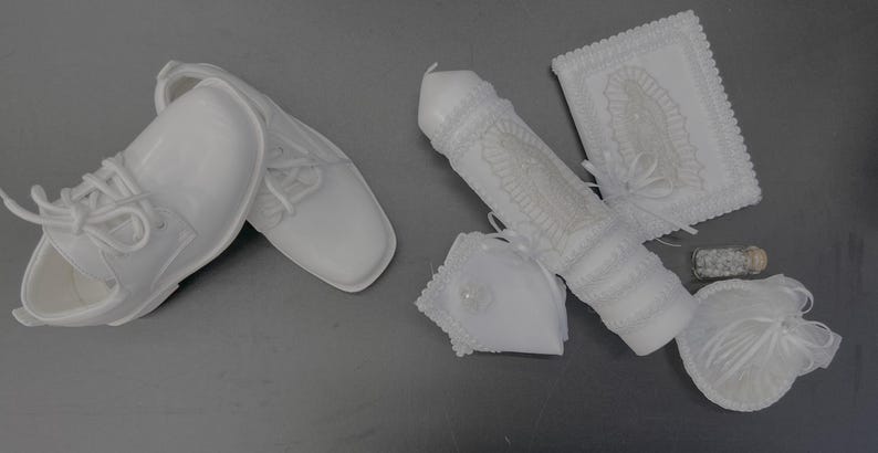 Boy shoes- classic white shoes for boy- Christening boy shoes - baptism boy shoes image 4