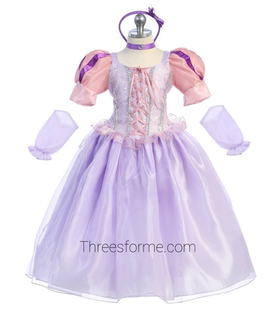 Princess Rapunzel Inspired Dress Princess Dress birthday Dress Blue Dress Etsy