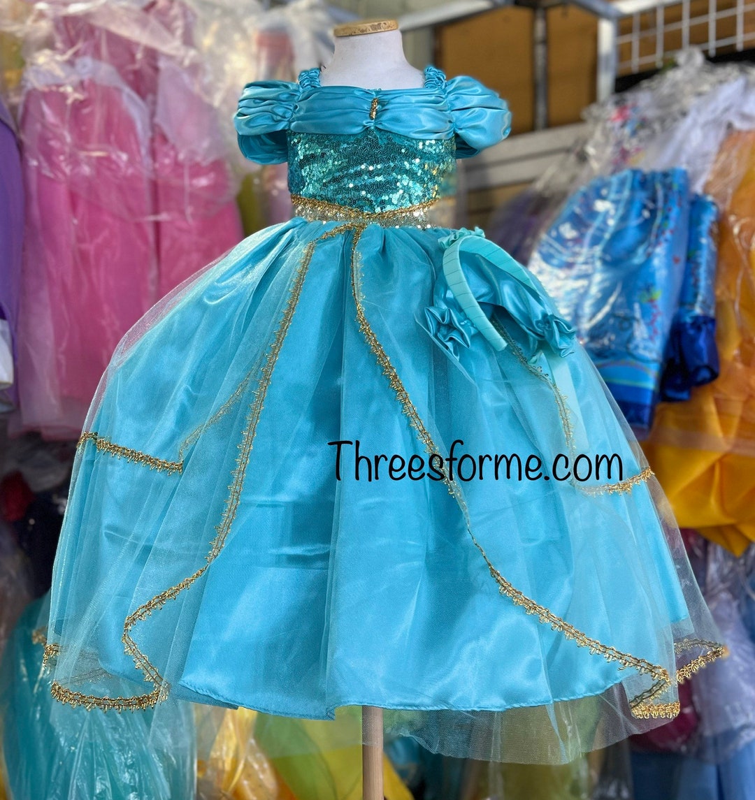 Princess Jasmine Inspired Dress Princess Dressbirthday Etsy