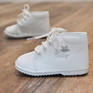 Chaussures de baptême pour garçon : chaussures de baptême blanches, chaussures bébé garçon, chaussures blanches, Mi Bautizo Zapatos de Niño,