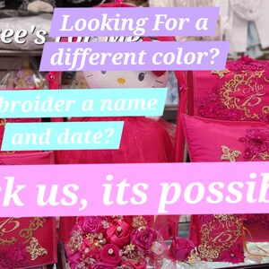 Green Quinceanera, sweet 16, Bible, Pillow, cojin, pillow, money box, photo album, album de foto, almuada de quince verde Esmeralda image 8