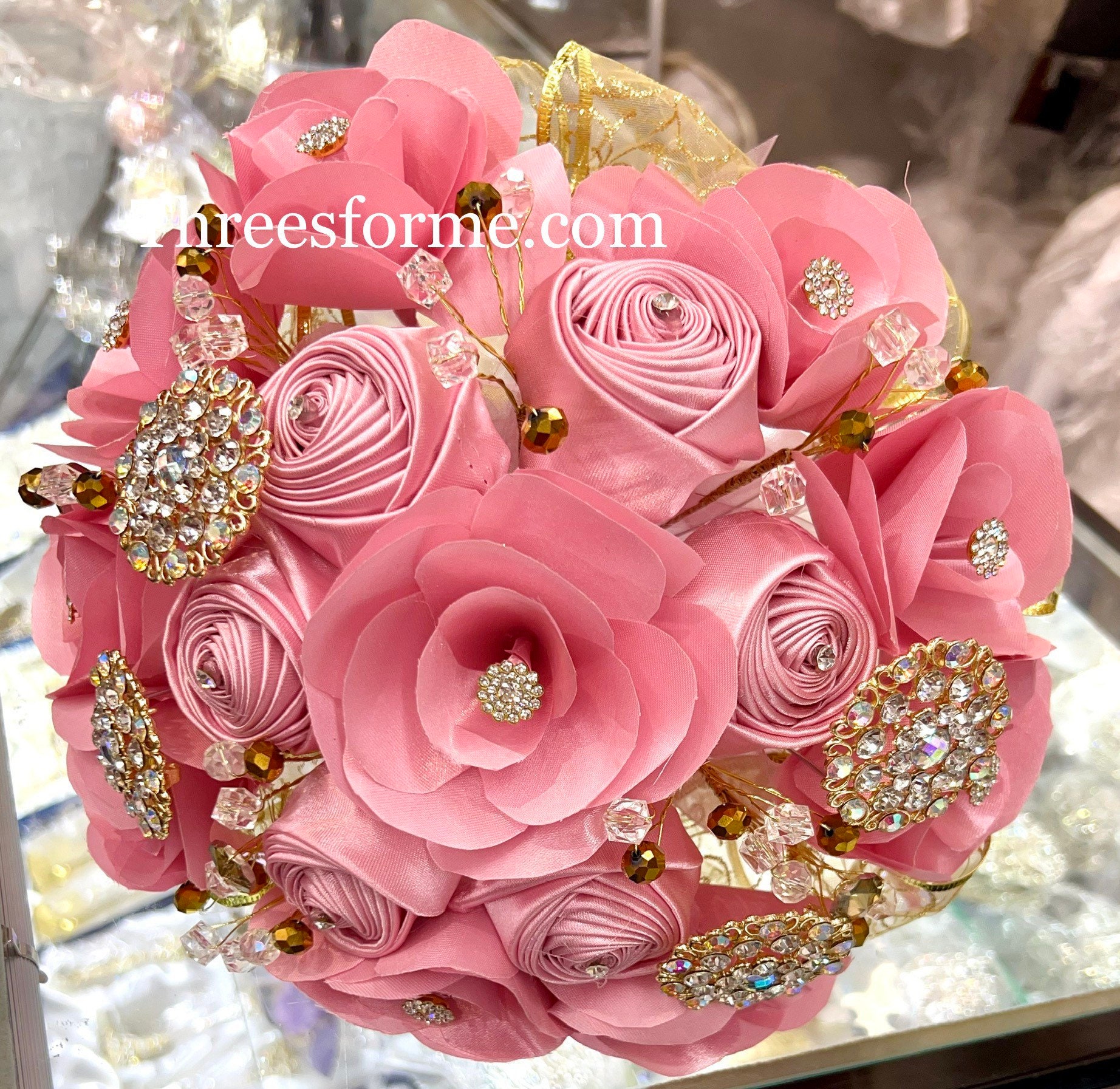 Ramos De Quinceañera/ Sweet 16 Bouquet Ramos En Color Palo De Rosa