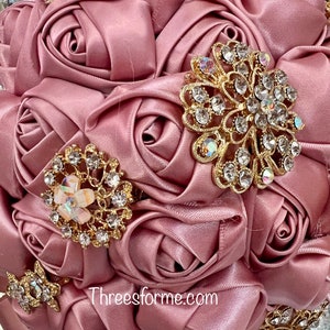 Ramos de Quinceañera/ sweet 16 bouquet Ramos en color palo de rosa /mauve quinceañera bouquets