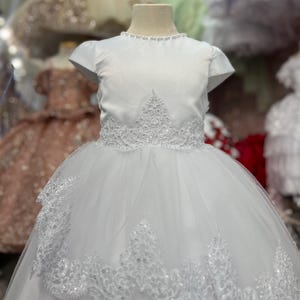 White girl sequence dress- Girl white dress- simple white dress for girls