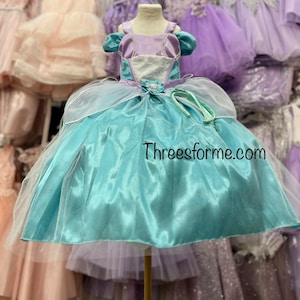 Mermaid  inspired dress-Birthday dress- costume dress- Tee length dress
