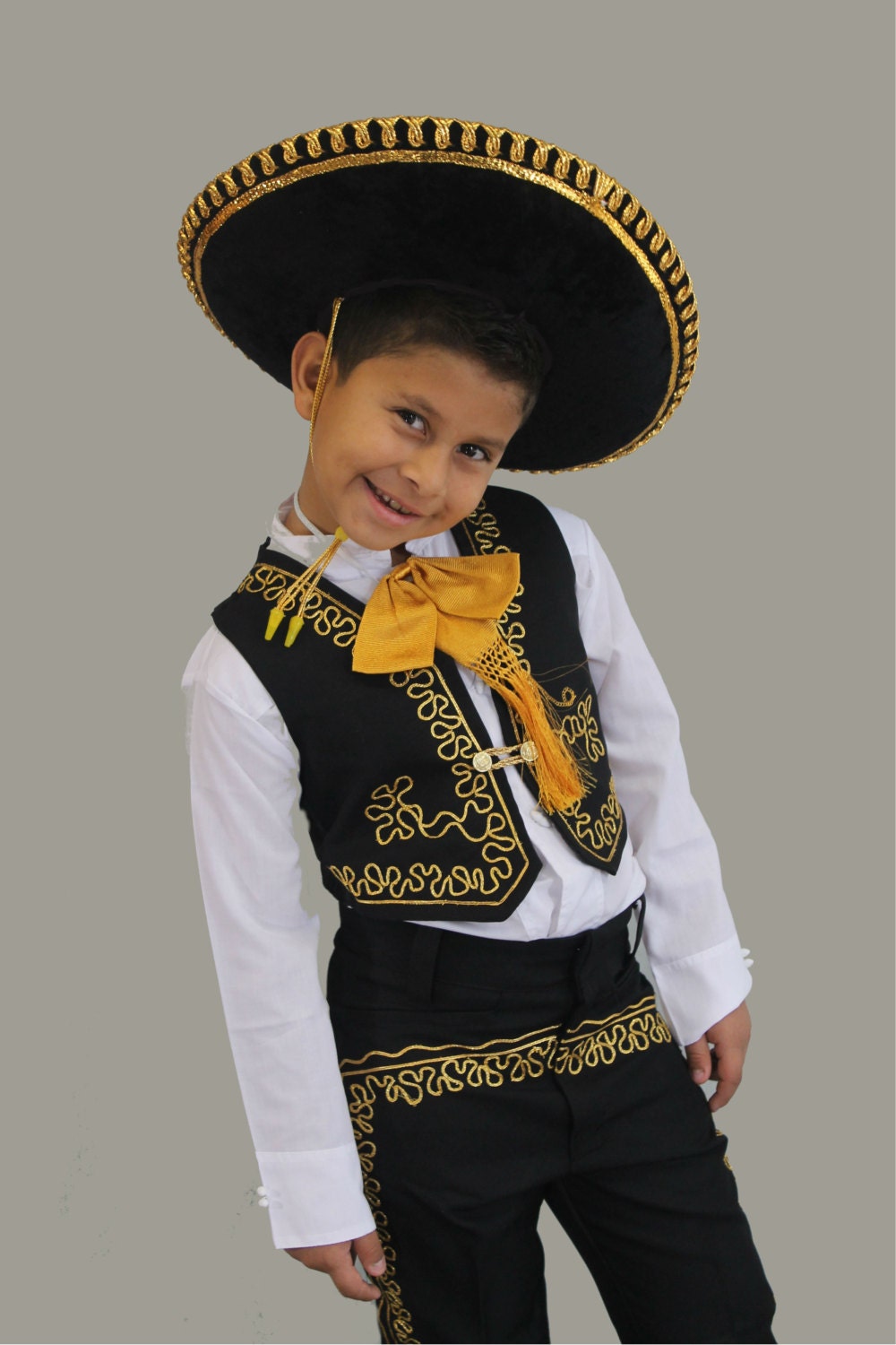 de Hacer hormigón Chico negro Charro Outfit Mariachi negro Traje Charro Traje - Etsy España