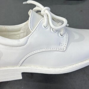 Boy shoes- classic white shoes for boy- Christening boy shoes - baptism boy shoes image 2