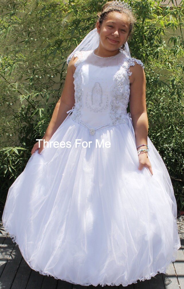 First Communion Dress: Long Sleeve Lace Dress - Etsy