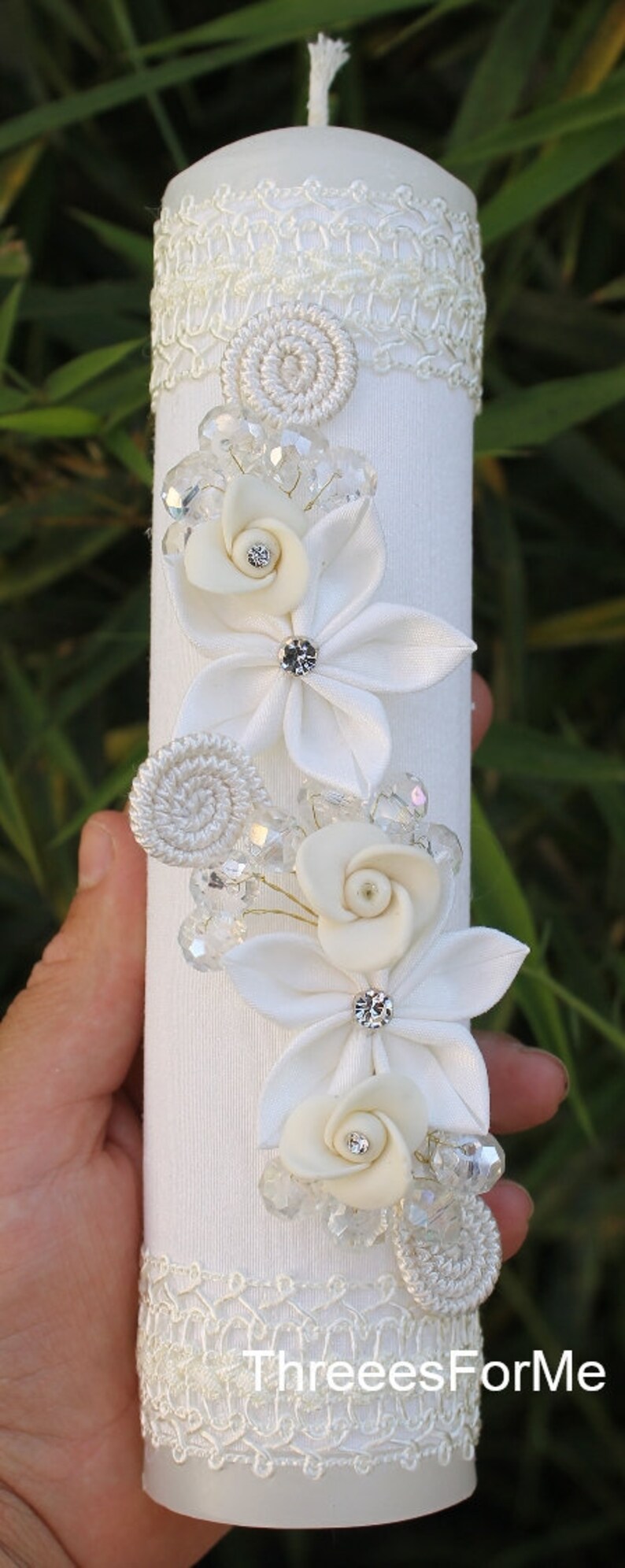 Hand made Baptism Candle Christening Candle Kit Etsy