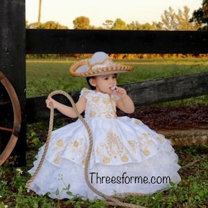 Vestido de niña de fiesta Dolores beige 