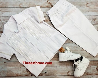 Conjunto Guayabera Guayabera Bautizo Conjunto De Piezas De