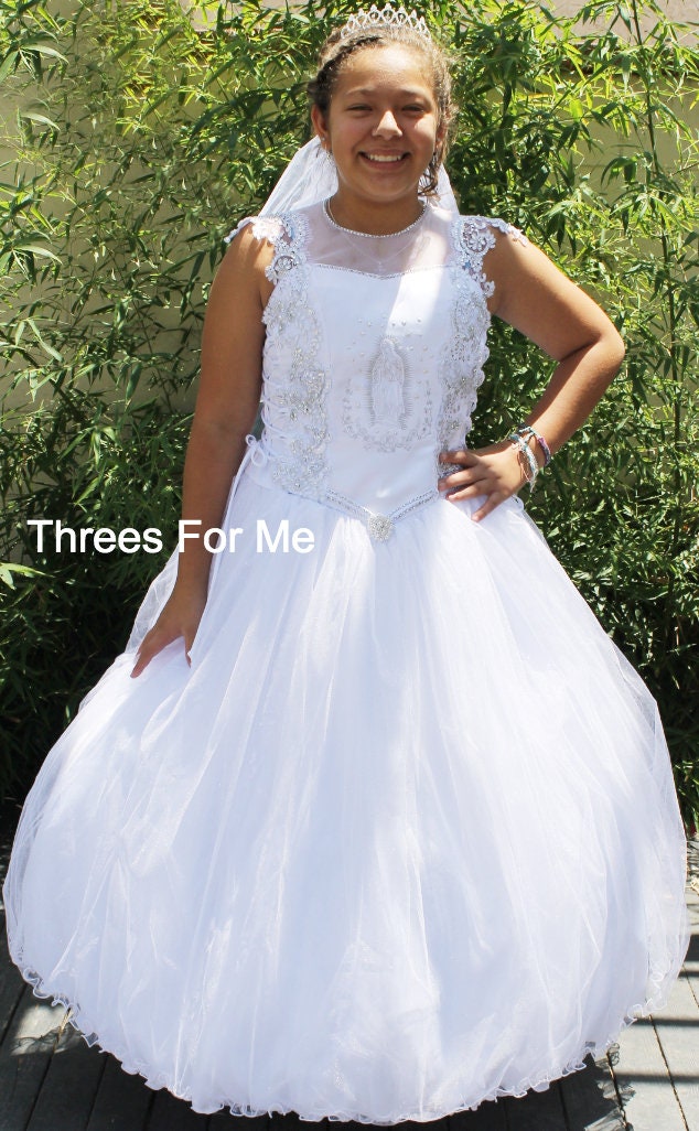 First Communion Dress: Long Sleeve Lace Dress - Etsy