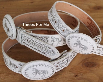 Charro belt: Baptism Charro outfit Belt white and silver charro belt / ivorg with gold charro belt / black charro belt / white and gold belt