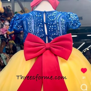 Princess dress- Baby girl yellow dress- birthday dress- first year dress- fun dress- Prop dress